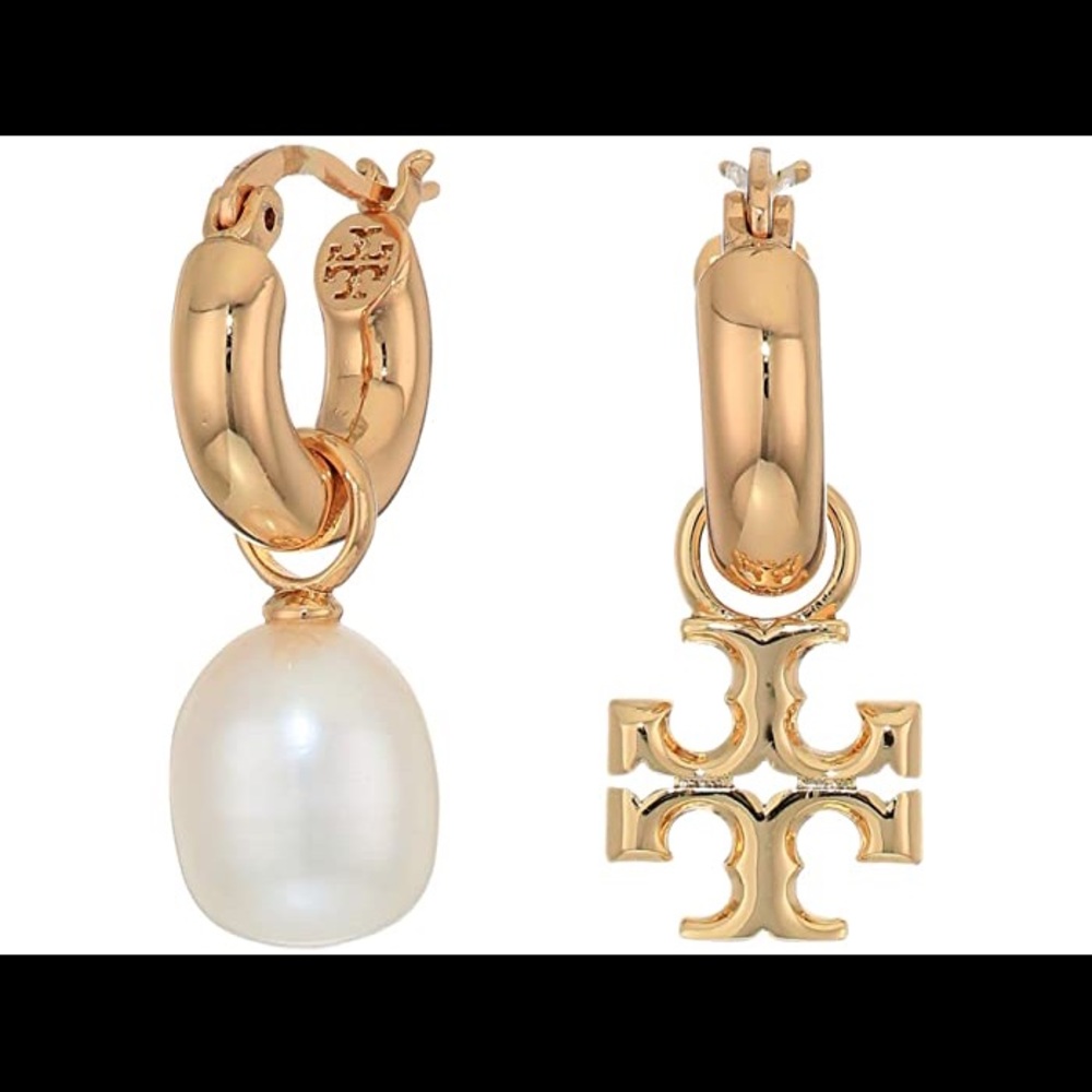 NEW TORY BURCH KIRA MISMATCHED PEAR DROP EARRINGS
